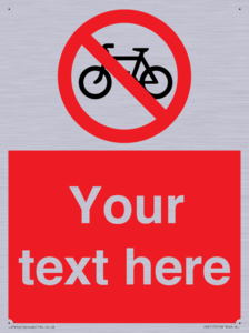 Custom No Cycling Sign